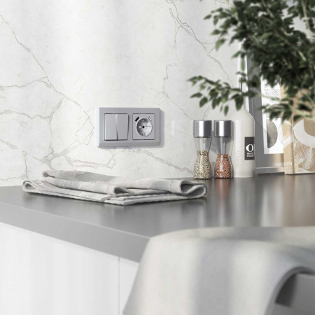 Накладка для розетки USB Werkel серебро W1179565 4690389195655