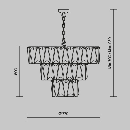 Подвесная люстра Maytoni Puntes MOD043PL-18CH