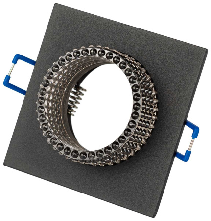 Светильник встраиваемый декоративный ЭРА DK110 BK/GR под лампу MR16 GU5.3 черный/серый Б0058424