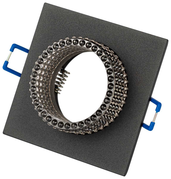 Светильник встраиваемый декоративный ЭРА DK110 BK/GR под лампу MR16 GU5.3 черный/серый Б0058424