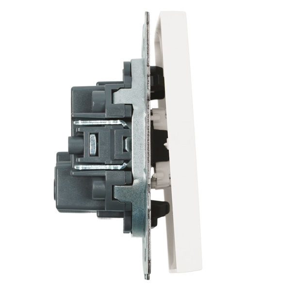 Выключатель двухклавишный Stekker Эмили белый фарфор RSW10-5104-01 49866