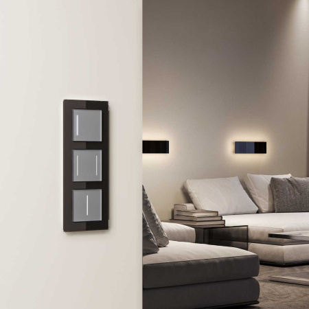 Сенсорный выключатель одноклавишный Werkel (Умный дом) с подсветкой серебряный W4513006 a064143