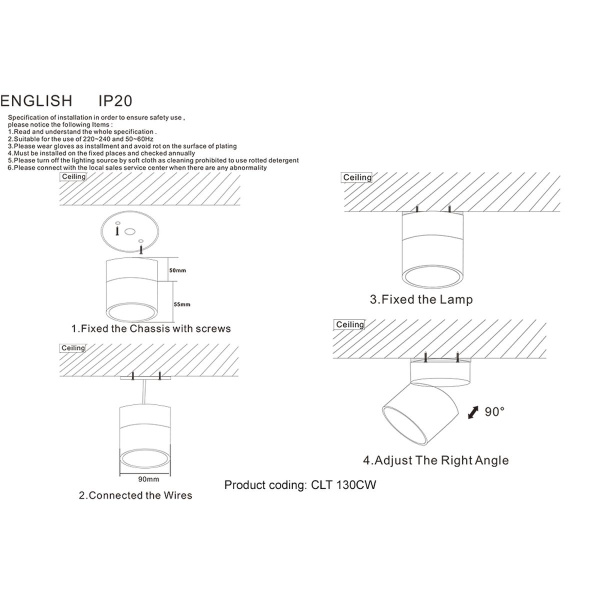 Светодиодный спот Crystal Lux CLT 130CW WH