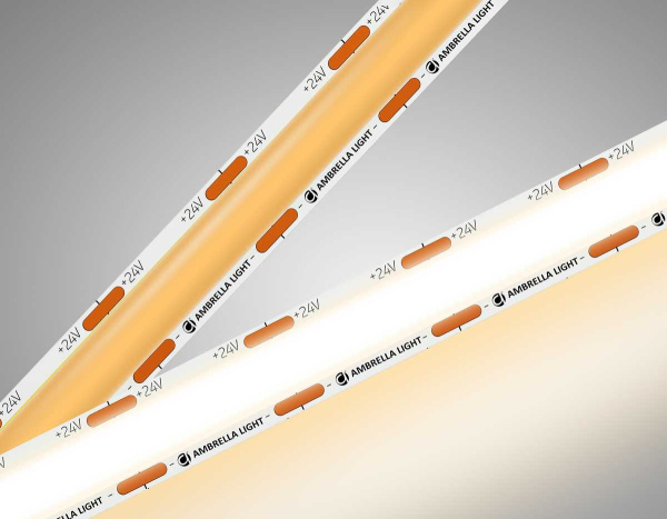 Светодиодная лента Ambrella Light GS4801 COB 616Led/19W m/ 24V IP20 3000K/ 5m*12mm*2mm (2 конт.) GS4801