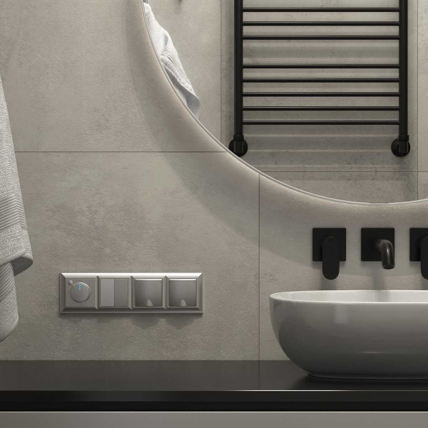 Рамка Werkel Fiore на 4 поста серебряный W0042206 4690389160431