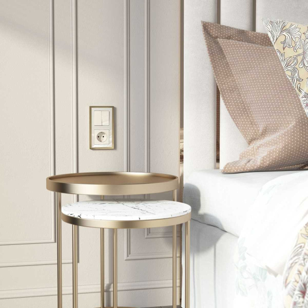 Выключатель двухклавишный Werkel айвори акрил W1120043 4690389197024