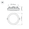 Встраиваемый светодиодный светильник Arlight LTD-115SOL-15W Warm White 020708