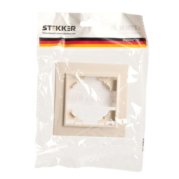 Рамка 1-постовая Stekker Эрна слоновая кость PFR00-9001-02 39624