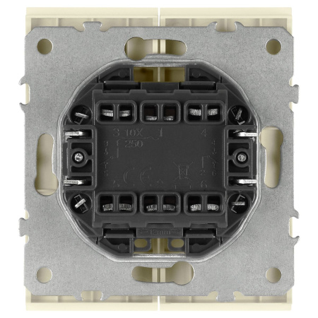 Переключатель ЭРА Arktik 16-1106-02 двойной 10АХ-250В слоновая кость Б0070365