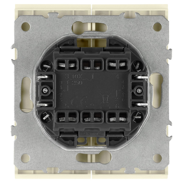 Переключатель ЭРА Arktik 16-1106-02 двойной 10АХ-250В слоновая кость Б0070365