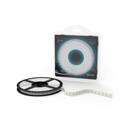 Светодиодная лента Gauss 4,8W/m 60LED/m 2835SMD синий 5M 312000505