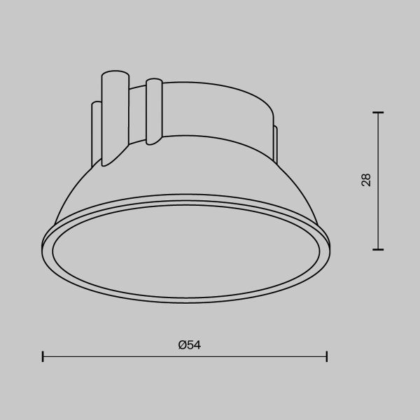 Декоративная рамка-отражатель Maytoni Technical Downlight Alfa LED Ring8-10W-RD-W