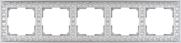 Рамка Werkel Antik на 5 постов жемчужный WL07-Frame-05 4690389063534