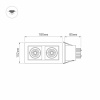 Встраиваемый светодиодный светильник Arlight CL-Kardan-S180x102-2x9W Day 024138