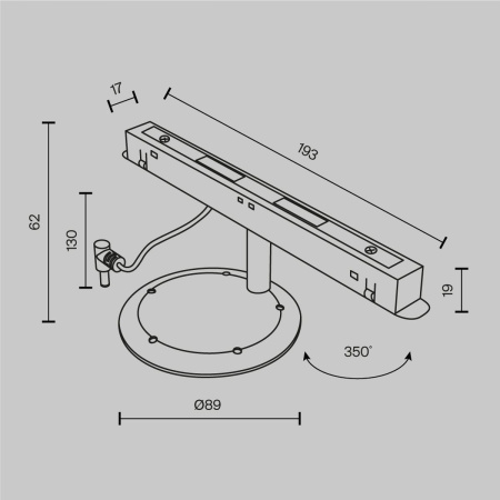 Коннектор для Яндекс Станции Мини Maytoni Exility TRA034CVC-B