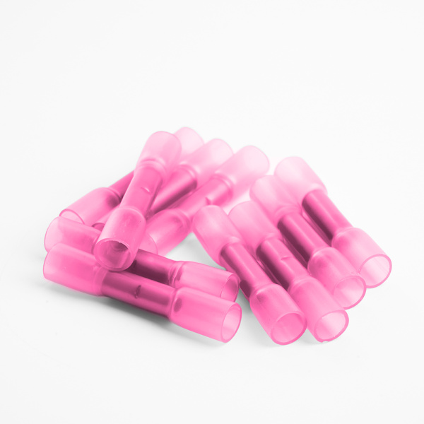 Гильза соединительная изолированная термоусаживаемая STEKKER LD300-0515 сечение 0,5-1,5мм2, 19A, розовый (DIY упак 10шт)