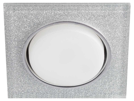 Светильник встраиваемый cо светодиодной подсветкой ЭРА DK LD50 CH/SHSL под лампу GX53 хром/серебро Б0057471