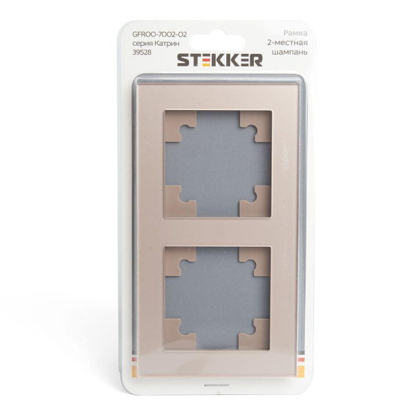 Рамка 2-постовая Stekker Катрин шампань GFR00-7002-02 39528