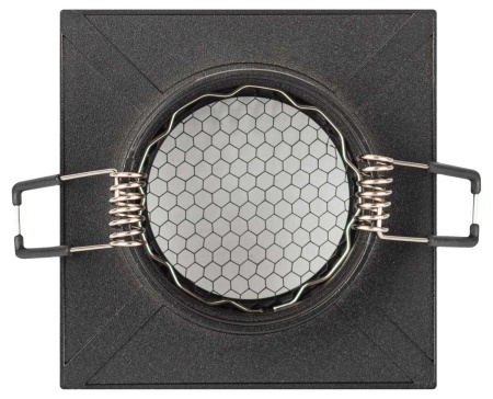 Светильник встраиваемый алюминиевый ЭРА KL110 BK под лампу MR16 GU5.3 черный матовый Б0061530