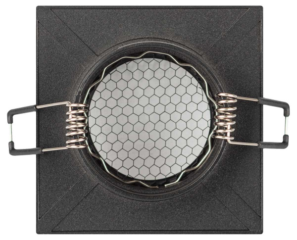 Светильник встраиваемый алюминиевый ЭРА KL110 BK под лампу MR16 GU5.3 черный матовый Б0061530