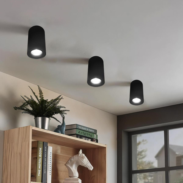 Потолочный светодиодный светильник Loft IT Tictac 10220 Black 4000K Потолочный светодиодный светильник Loft IT Tictac 10220 Black 4000K