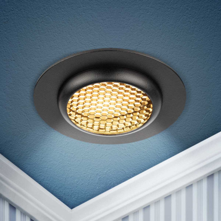 Светильник встраиваемый алюминиевый ЭРА KL109 BK под лампу MR16 GU5.3 черный матовый Б0061826