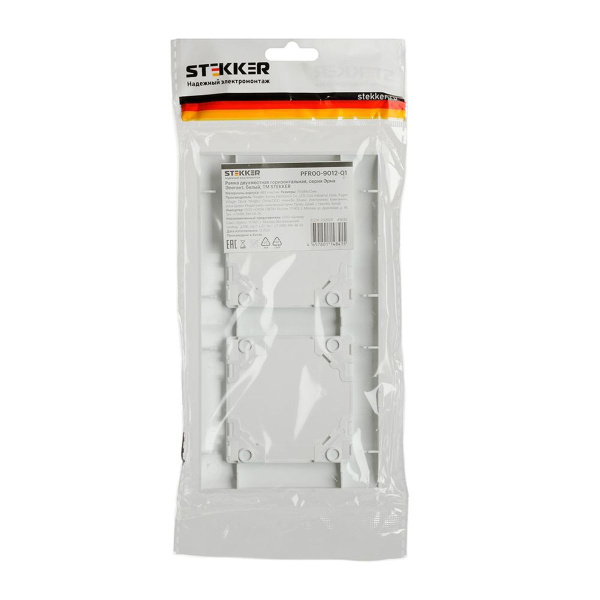 Рамка 2-постовая Stekker Эрна Элегант белый PFR00-9012-01 49630