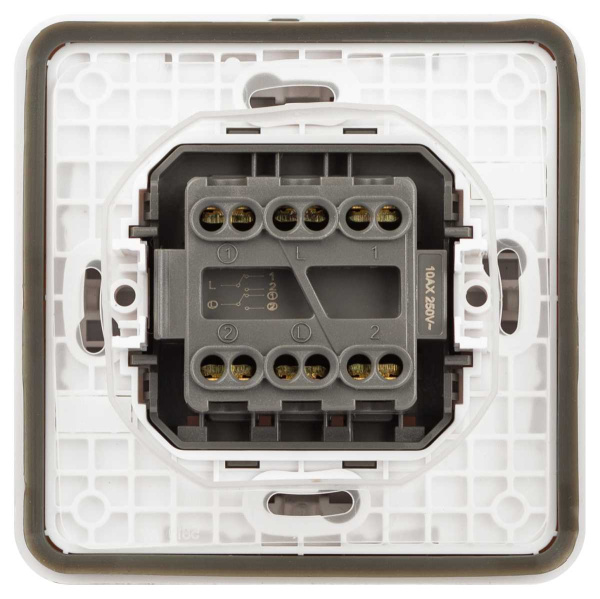 Переключатель ЭРА Эксперт 11-1526-01 двойной IP55 10АХ-250В СУ белый Б0063248
