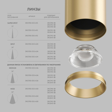 Потолочный светодиодный светильник Denkirs Shine Tube DK2610-SB