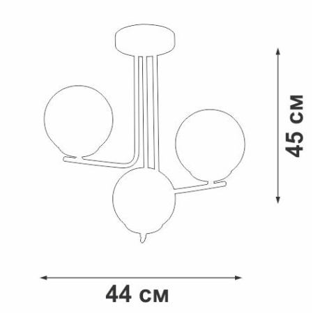 Потолочная люстра Vitaluce V4369-1/3PL