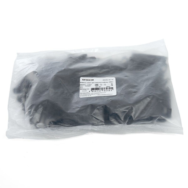 Дюбель-хомут для плоского кабеля (5-10мм), Stekker DCL01-05-10, полипропилен, черный (100шт.) 39860