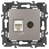 Розетка ЭРА Elegance 14-3110-16 RJ45+TV, титан Б0065768