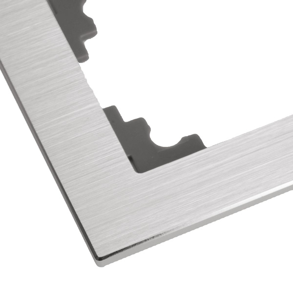 Рамка 2-местная, металл, Stekker, MFR00-7002-03, серия Катрин, серебро 50015