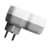 Разветвитель сетевой на 1 выход с/з Stekker 250В, 16А, USB A+ Type C, 2,4А, PD, белый/серый, ADP16-16-20 50109