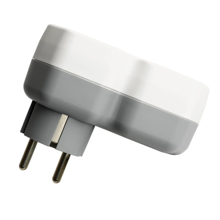 Разветвитель сетевой на 1 выход с/з Stekker 250В, 16А, USB A+ Type C, 2,4А, PD, белый/серый, ADP16-16-20 50109
