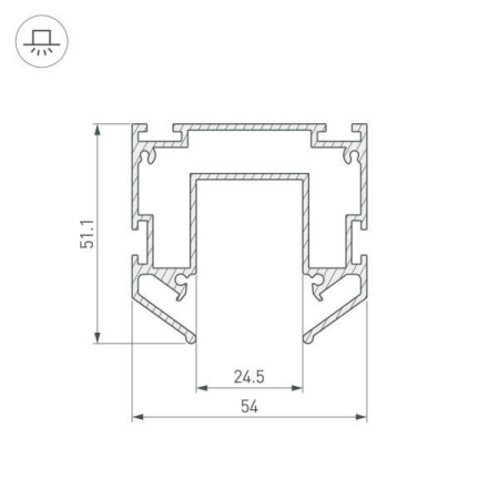 Профиль-держатель Arlight для магнитного шинопровода MAG-STRETCH-25-2000 035719