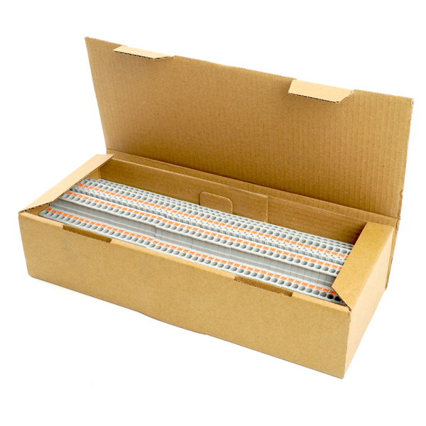 Зажим пружинный, 6-проводной проходной ЗНИ - 2,5 ,JXB PT 2,5 , серый LD579-1-25