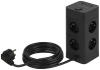 Сетевой фильтр ЭРА TWR-8es-1,5m-4USB-B башня с защитой заземлением с выключателем 8 розеток+4xUSBA+C 1,5м 16А черный Б0069072