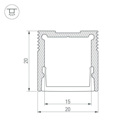 Профиль Arlight SL-SLIM20-H20-2000 ANOD 023722