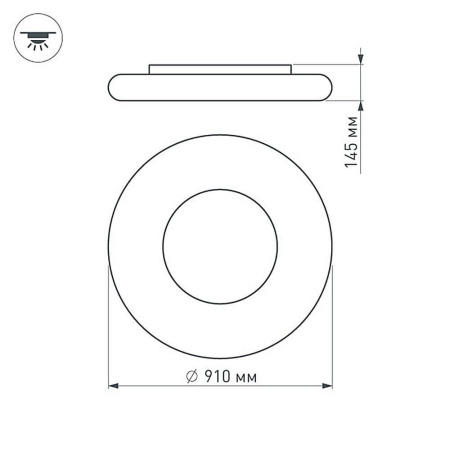 Потолочный светодиодный светильник Arlight Alt-Tor-BB910SW-120W Day White 022750