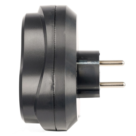 Разветвитель сетевой 3-местный с/з Stekker ADP16-23-21, 250V, 16A, ABS пластик, черный 50682