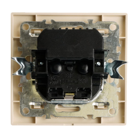 Розетка 1-местная с/з Stekker, PST16-9016-02, 250В, 16А с USB+ type C Эрна, слоновая кость 50077