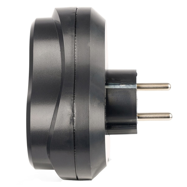 Разветвитель сетевой 3-местный с/з Stekker ADP16-23-21, 250V, 16A, ABS пластик, черный 50682