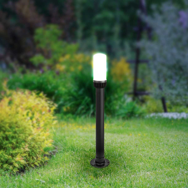 Садово-парковый светильник ЭРА «Поллар» НТУ 01-60-012 напольный черный IP54 Е27 max60Вт h840мм Б0057491