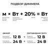 Диммер Apeyron12В/24В, 3 канала, ПДУ RF сенсорный для монохромной светодиодной ленты 04-101