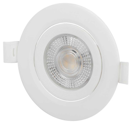 Светильник светодиодный встраиваемый ЭРА KL LED 25A-5 4K WH 5Вт 4000К круглый поворотный белый Б0068192