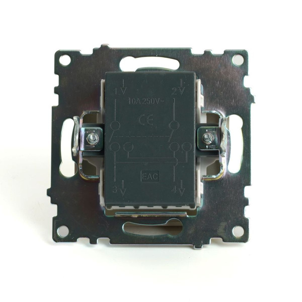 Переключатель одноклавишный перекрестный Stekker Катрин золото GLS10-7110-08 49221