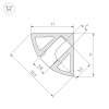 Профиль Arlight SL-Kant-H11-2000 Anod Olive Grey 038197