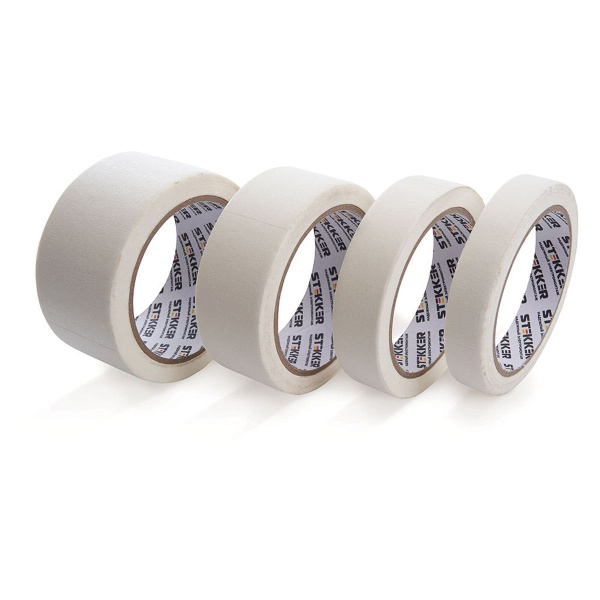 Малярная лента Stekker INTP7-24-25 24 мм, длина 25 м, на бумажной основе, белый 39150