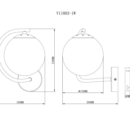 Бра Moderli Circle V11803-1W